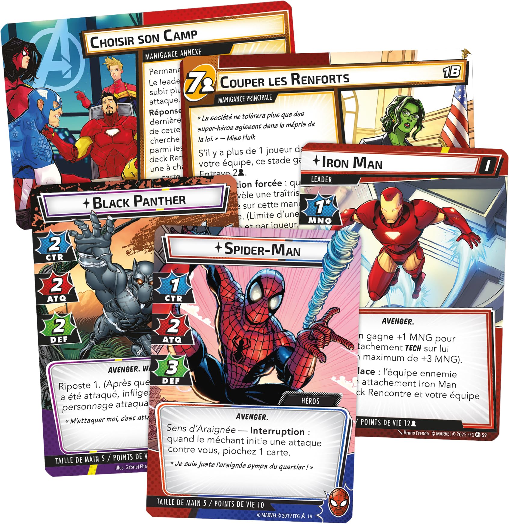 Asmodee Marvel Champions: Civil War – FFG – Extensión de Juego de Cartas cooperativo – 2 Decks preconstruidos – 4 escenarios para enfrentar a los Vengadores – Versión Francesa