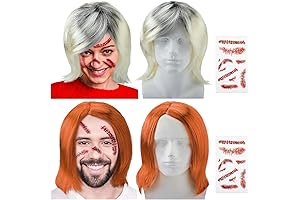 Deadly Duo: Psycho Bride Wig and Harrowing Tattoo Combo