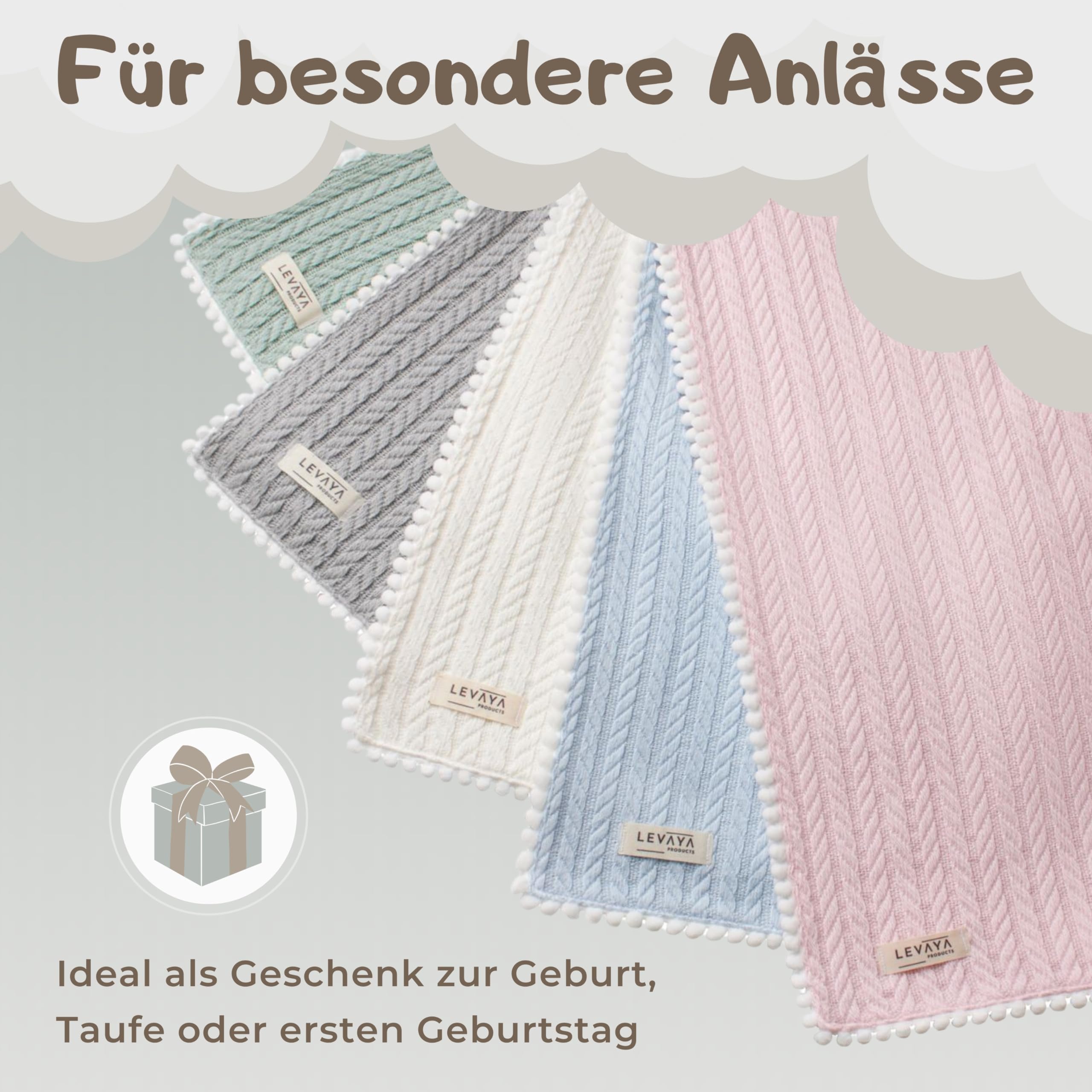 Babydecke 120x90 cm Bio-Baumwolle | Kuscheldecke für Neugeborene & Kinder | Strickdecke atmungsaktiv & weich | Geschenk zur Geburt & Taufe | Oeko-Tex Zertifiziert Rosa