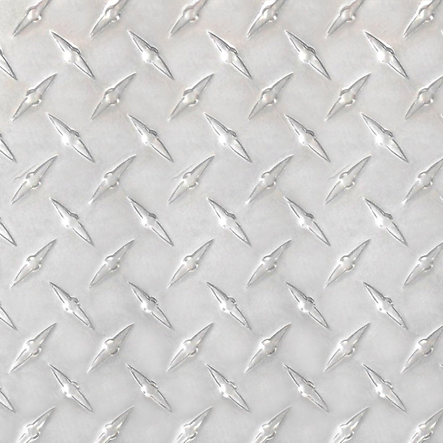 Stillest Peel-N-Stick Aluminium Wall Tile, 12 by 12-Inch, Diamond Tread, Set of 12