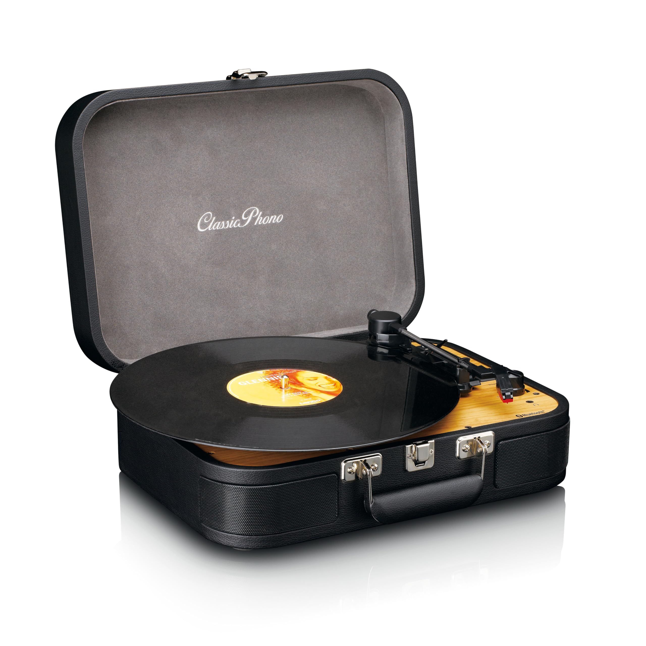 Lenco Classic Phono TT-116 - Giradischi Bluetooth a 3 velocità - 33, 45 e 78 giri/min - Giradischi vintage in vinile - Uscita RCA - Altoparlante stereo - nero