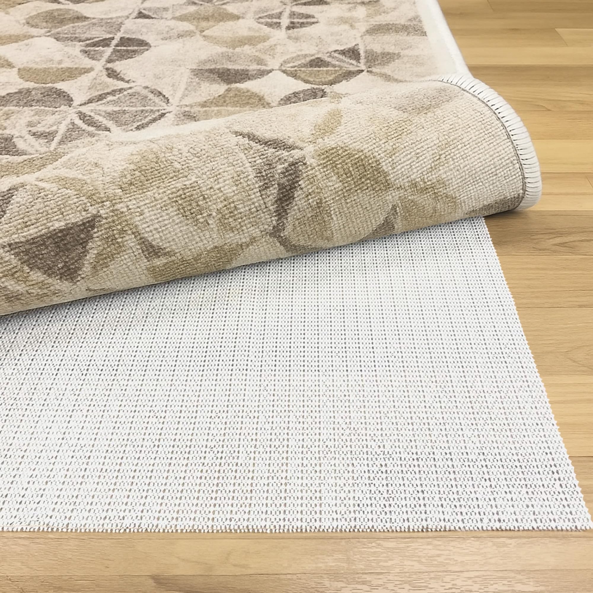 CUQOO Non Slip Rug Underlay 60×150cm – Anti-Slip Rug Pad for Hard Floors & Carpets, Rug Gripper Mat to Stop Rugs Moving, Carpet Grip Underlay for Wood, Laminate, Vinyl & Tile Floors-image-8