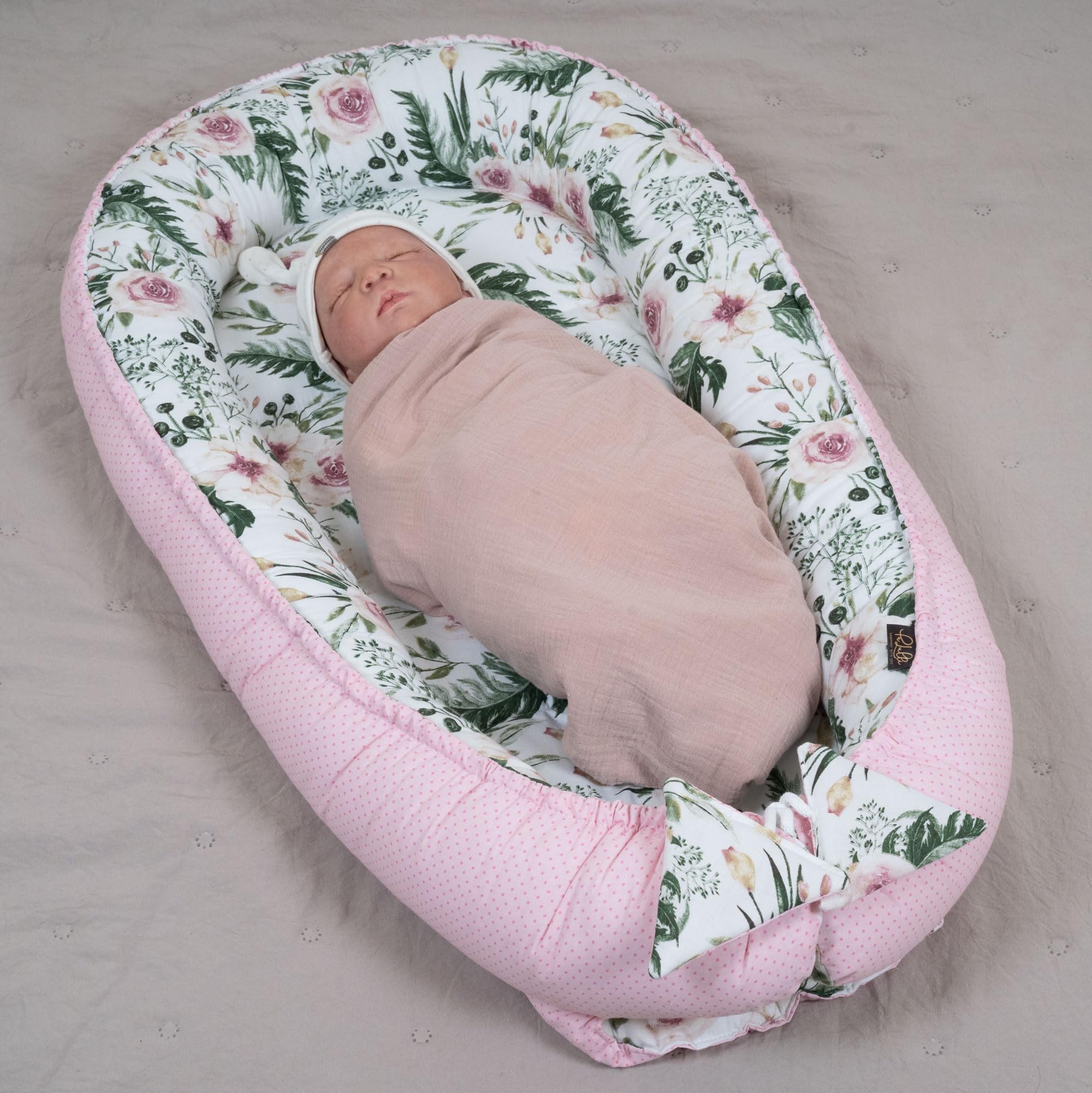 PaLulli Baby Nest Cama Nido de Bebé Recién Nacido para Acurrucarse, Capullo Multifuncional, Reductor Protector de Cuna Cama de Viaje para Dormir Nido bebé Reversible