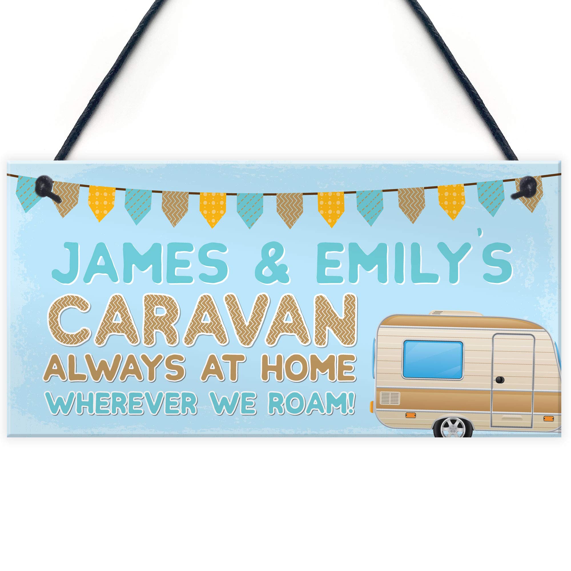 Red Ocean Novelty Caravan Sign Personalised Caravan Gift Funny Caravan Sign Retirement Gift