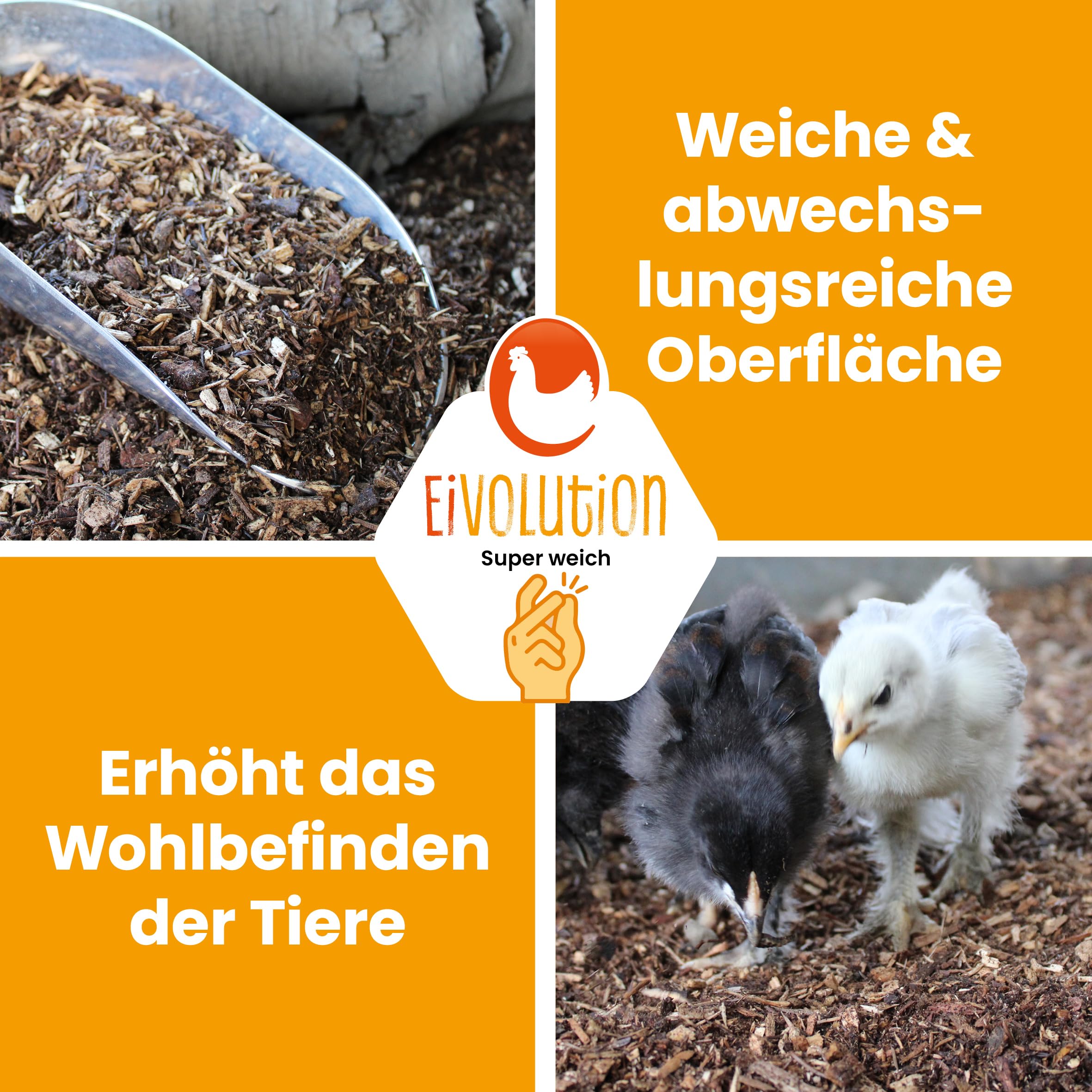 Waldboden-Einstreu 60L für Kaninchen, Hühner & Kleintiere