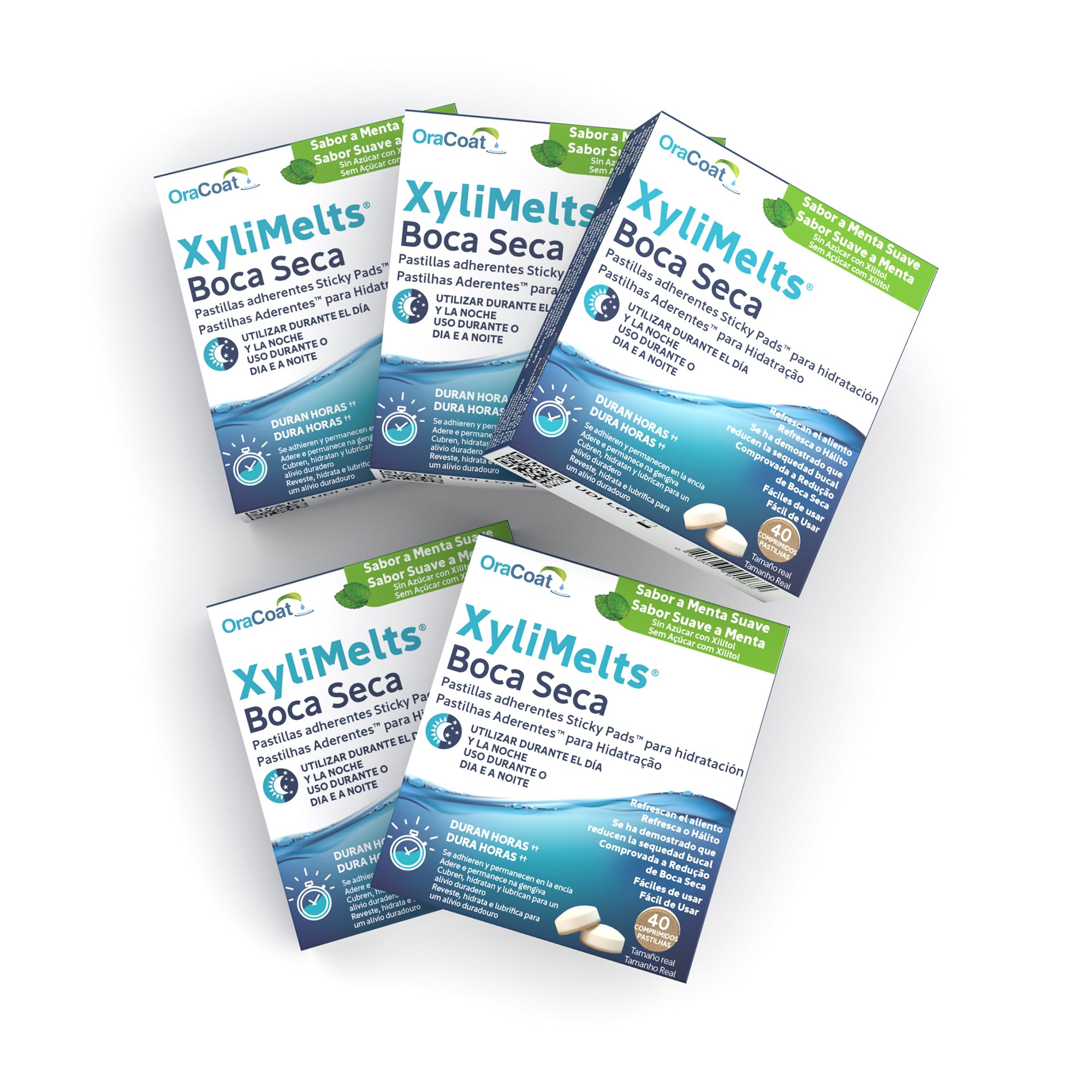 XyliMelts Menta suave 200 unidades [paquete ahorro] – Tabletas adhesivas contra la sequedad de boca nocturna – hidrata la boca durante el sueño 4-8 horas – sabor a menta discreto – contra la boca seca