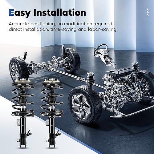 Miniatura 7 de Amortiguador de amortiguador delantero completo con resorte helicoidal compatible con Nissan Altima 2.5L solo 2002-2006, no para SE/SE-R, reemplazo