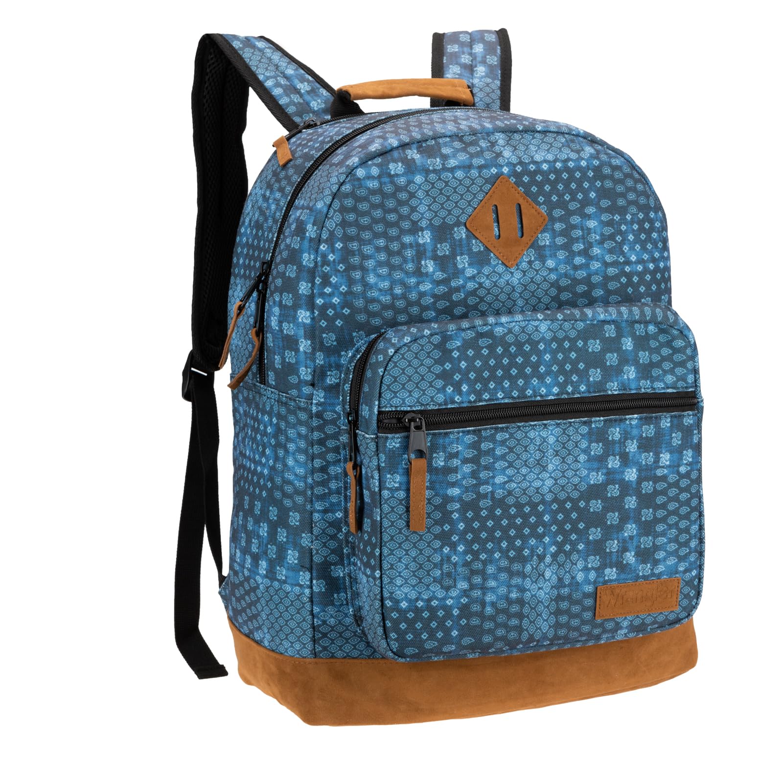 Wrangler Yellowstone Sturdy Backpack for Travel Classic Logo Water Resistant Casual Daypack for Travel with Padded Laptop Notebook Sleeve (Teal