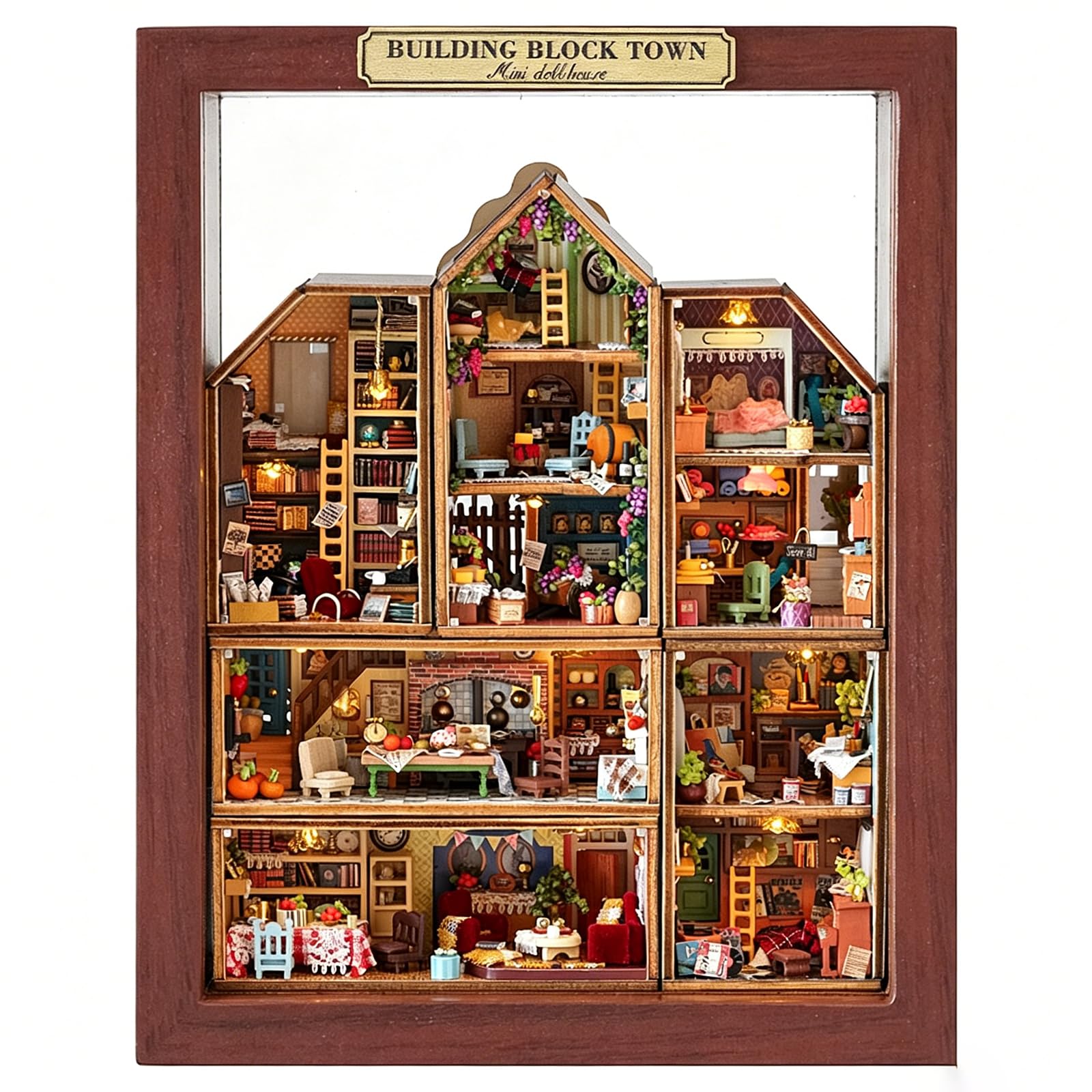 CUTEROOM DIY Miniaturhaus-Bausatz, Mini-Haus-Bausatz für Erwachsene zum Bauen, Puppenhaus-Bausatz aus Holz mit Möbeln, Weihnachts- und Geburtstagsgeschenke