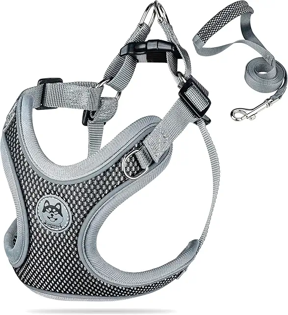 Arnés Antitirones Transpirable para Perros Medianos - Coolzon Negro (M)