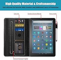 Vista 4 de Funda para tableta Yaxa Fire Max 11 (11 pulgadas, 13ª generación, versión 2023), funda de piel sintética con ranura para tarjeta y apagado