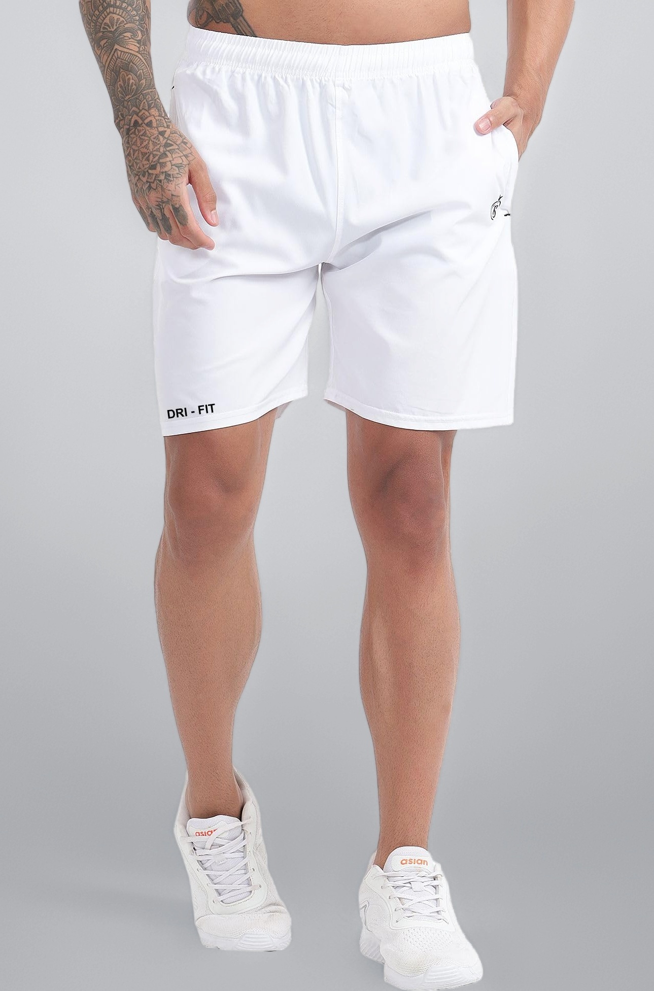 Athletic Sports Shorts for Men with Zip Pockets and Elastic Waistband Quick Dry Lightweight Activewear.