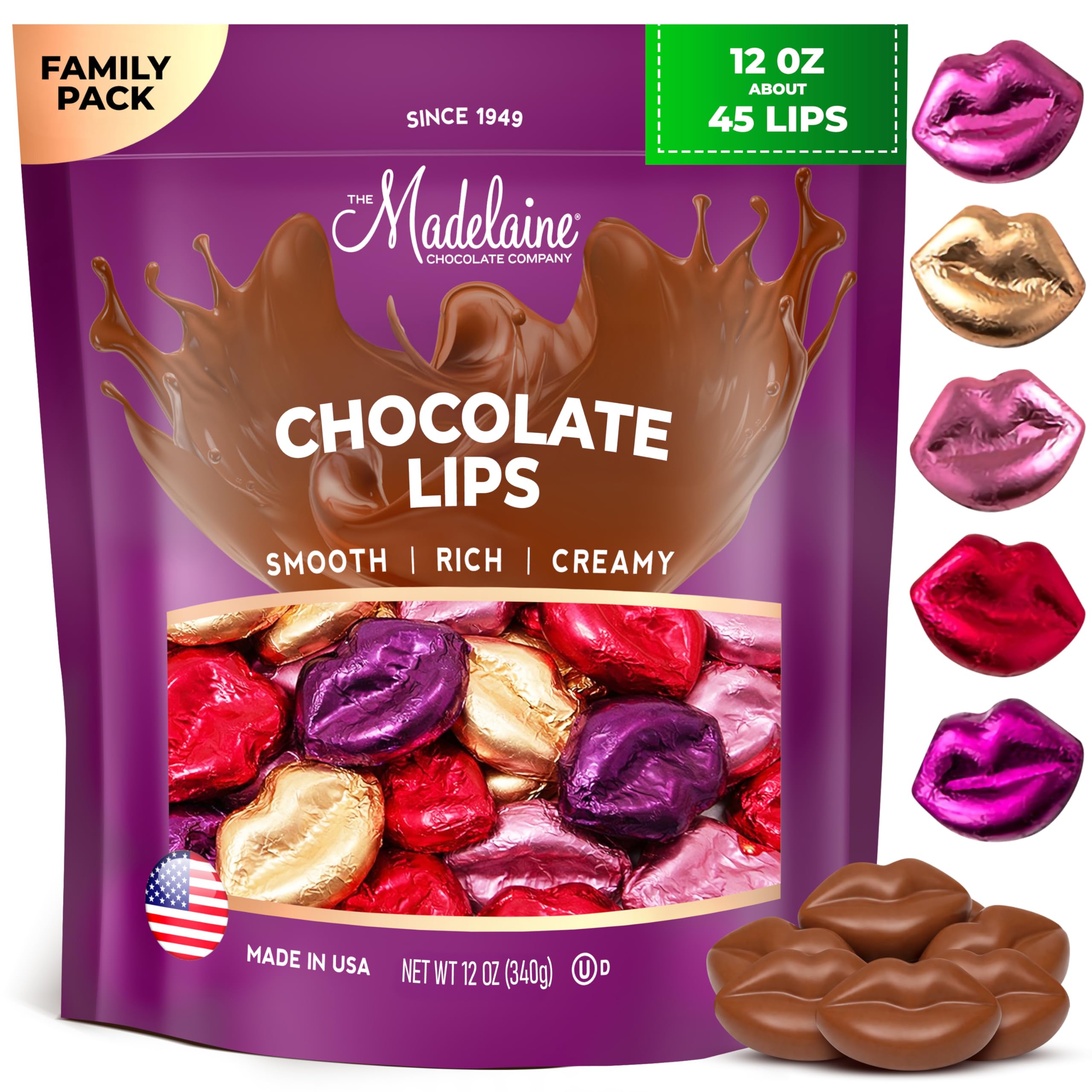 Amazon.com : Madelaine Milk Chocolate Lips Candy - Individually