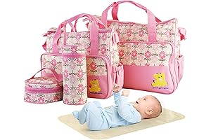 5PCS Reborn Doll Diaper Bag Tote Set for Mom
