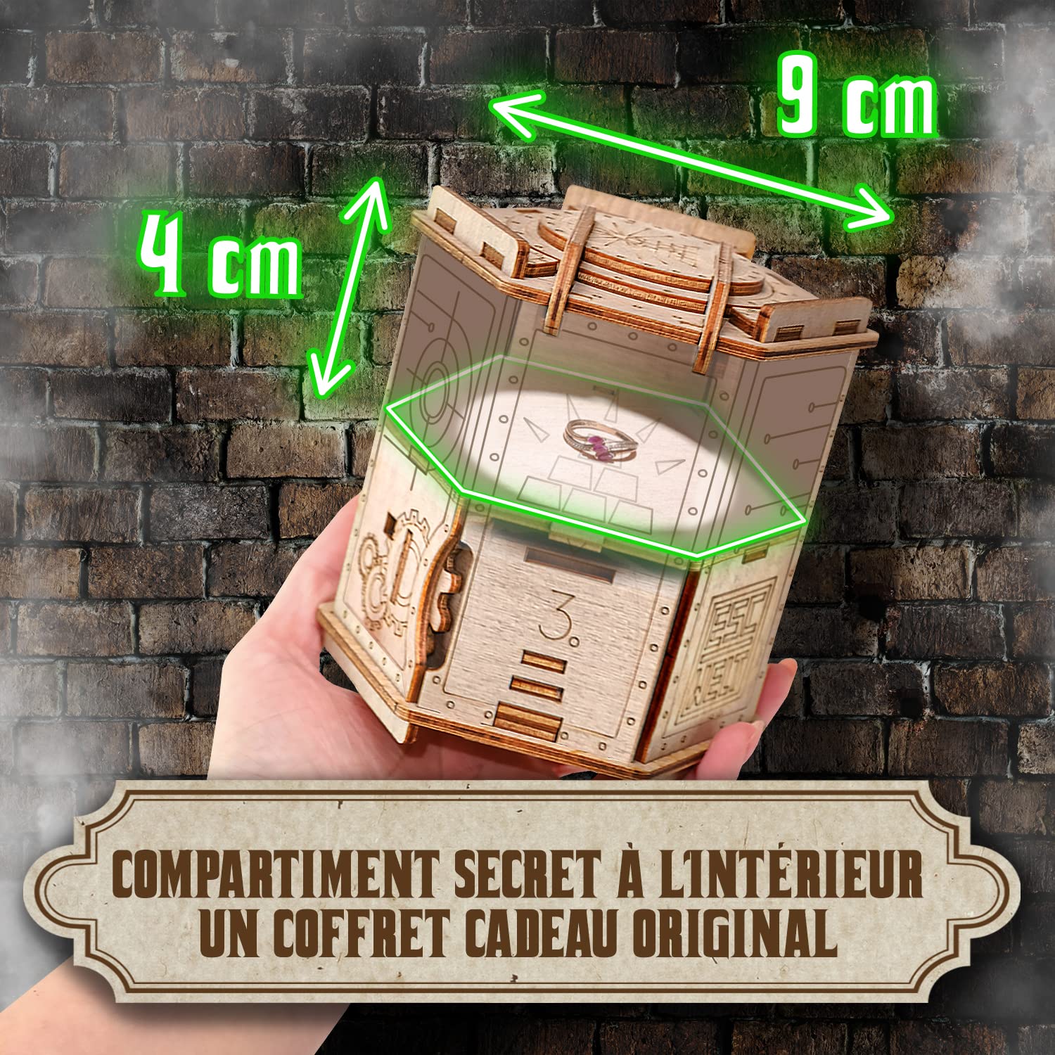 ESC WELT Fort Knox - Casse-Tête en Bois - Boite Escape Game - Jeu de Réflexion pour Adultes et Adolescents - Cadeau pour Anniversaire, Fêtes des Pères, Noël