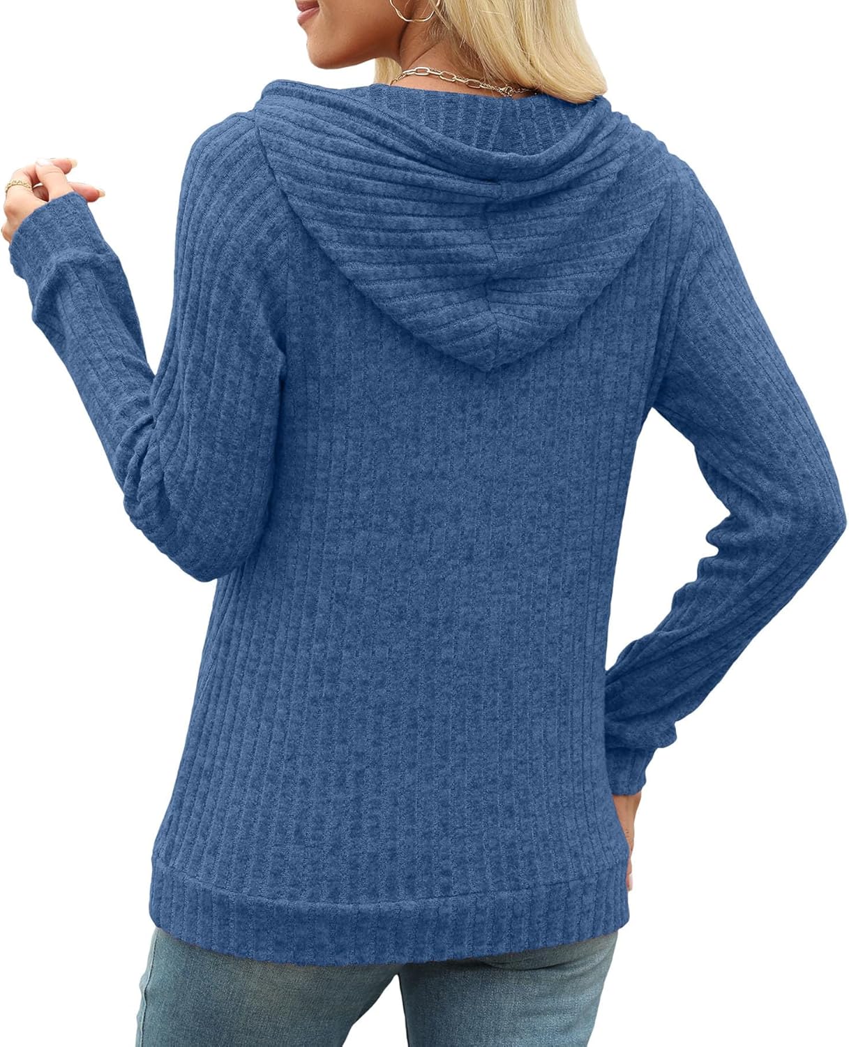 Womens Sweaters Fashion Hoodies Long Sleeve Tops Casual Sweatshirts Fall Outfits Pullover Winter Clothes 2025 - Image 5