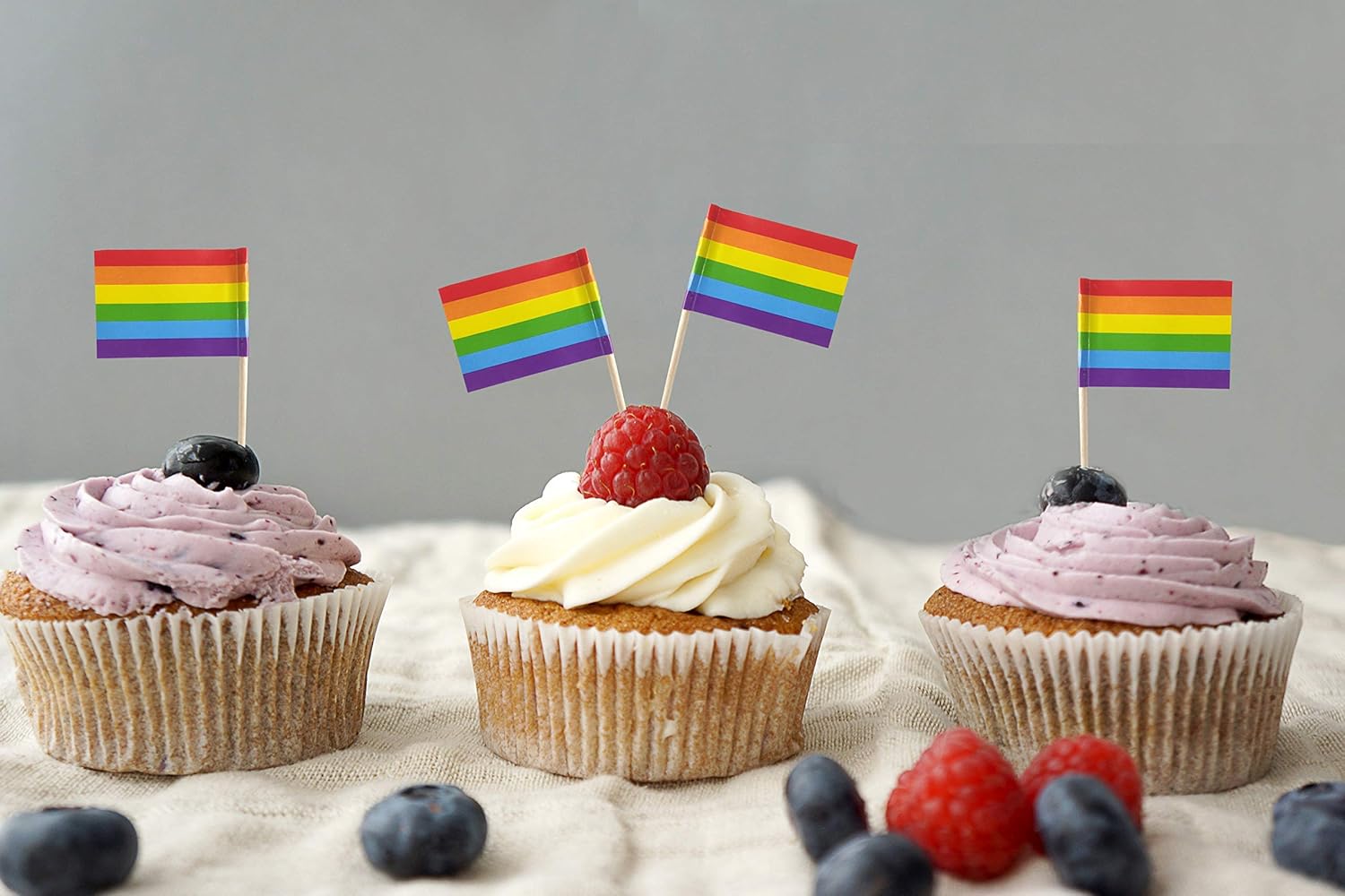 JBCD Rainbow Gay Pride Toothpick Flag Mini Small LGBT Cupcake Topper Flags, 100 pcs - Image 4