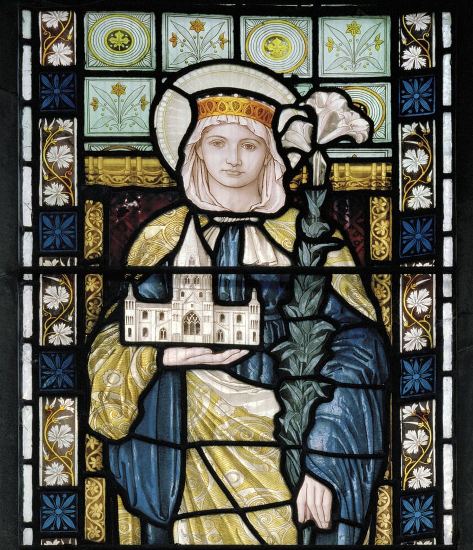 SERENDIPITP Vintage Picture Print on Canvas Wall Art Poster St Frideswide by Henry Holiday Artwork Print Poster for Wall Decor 60x90cm
