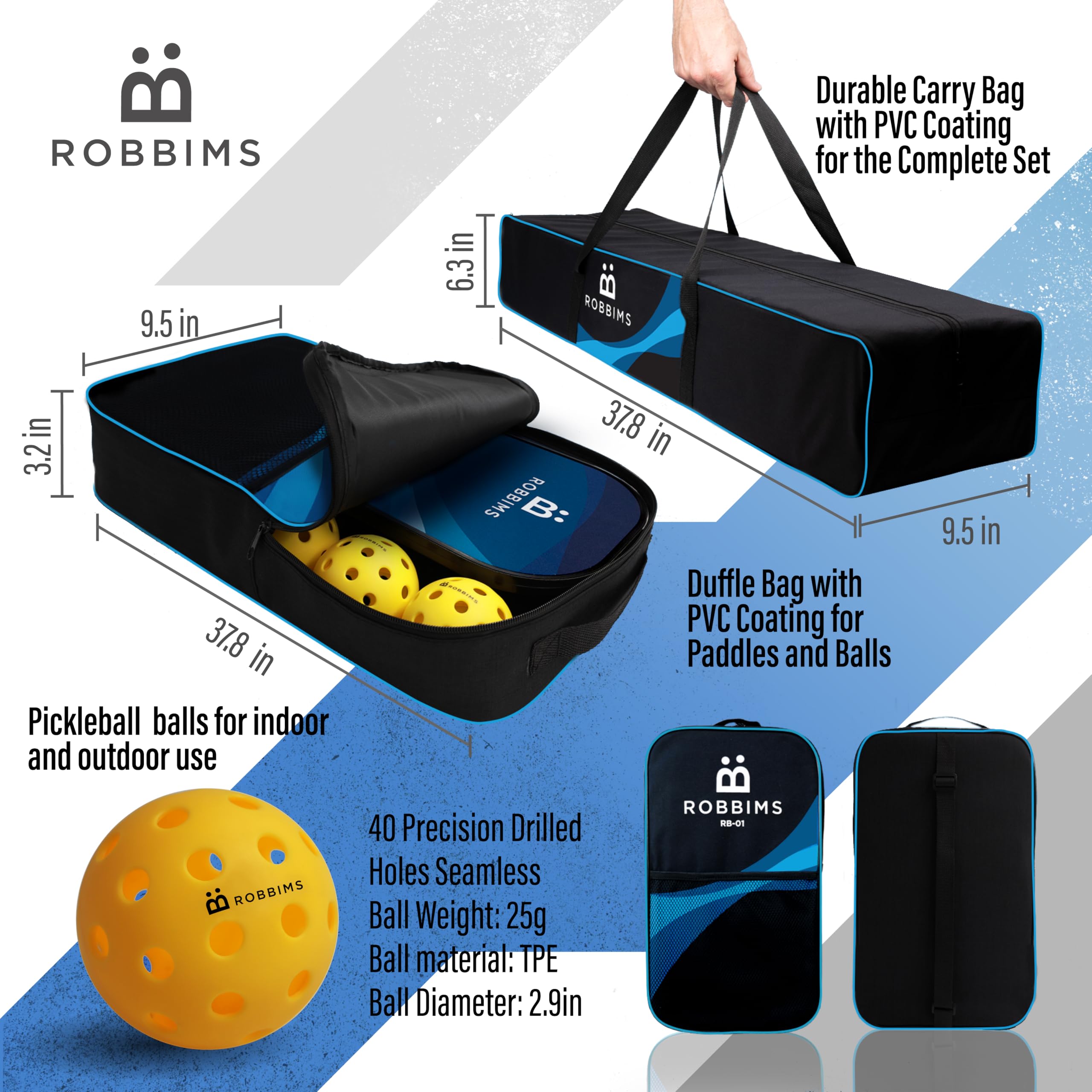 Amazon.com : Pickleball Set with Net | 4 USA Pickleball Approved