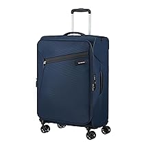 Samsonite Litebeam – Spinner M, Valigia Espandibile, Blu (Midnight Blue), Spinner 66 cm