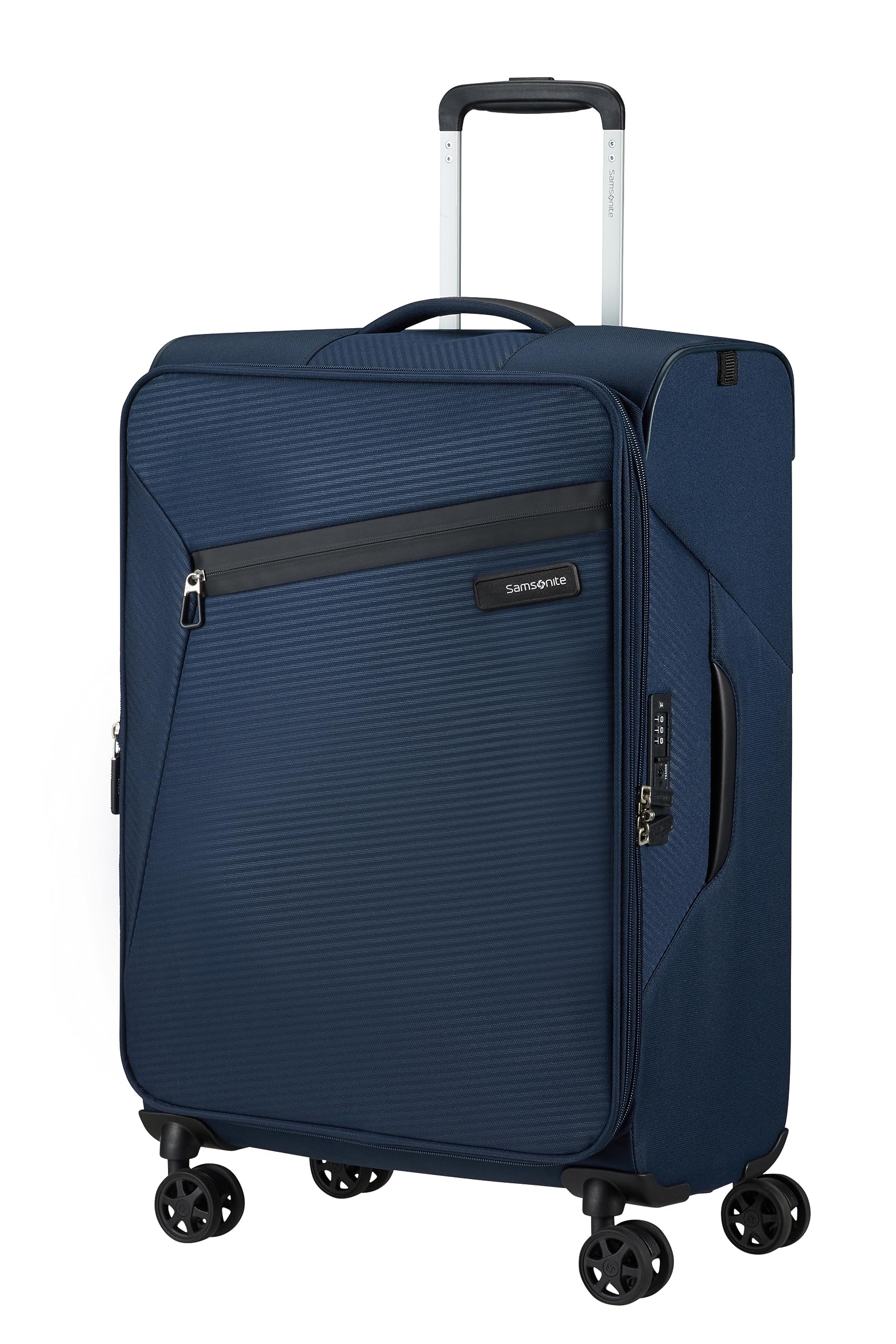 Samsonite Litebeam - Spinner M, Erweiterbar Koffer, 66 cm, 67/73 L, Blau (Midnight Blue)