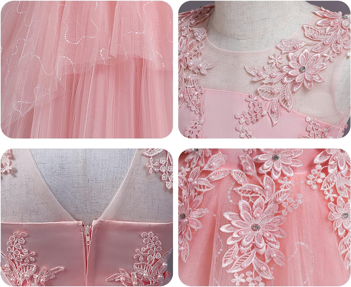 LOLANTA Flower Girl Dress for Wedding Kids Tulle Princess Long Dresses Father Daughter Dance Girls Vestidos Lace Embroidery - Image 5