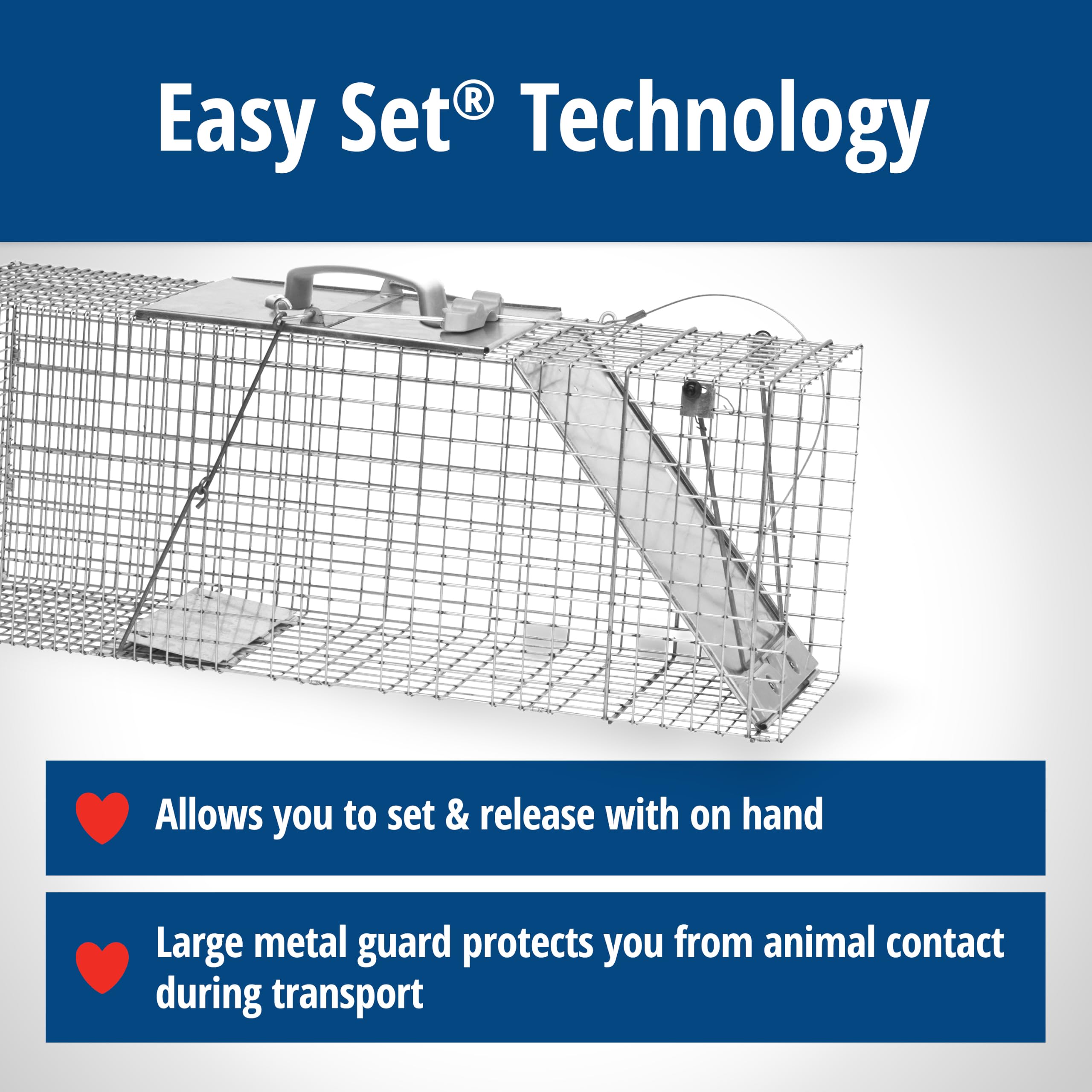 Havahart 1085 Large 1-Door Easy Set Humane Live Animal Trap for Armadillos Cats Groundhogs Muskrats Opossums Raccoons Skunks - Havahart Live Animal Cage Trap product thumbnail 5