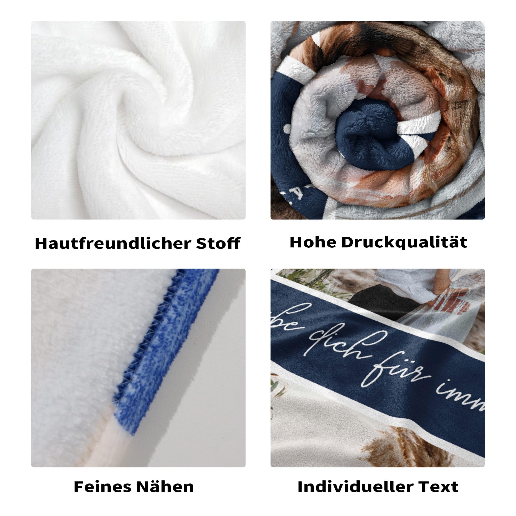 Easycosy personalisierte Decken für Paare Geschenke Benutzerdefinierte Bild werfen Decke Personalisierte Foto werfen für Freundin Ihr Geburtstag Anniversay Ideen 150×230cm