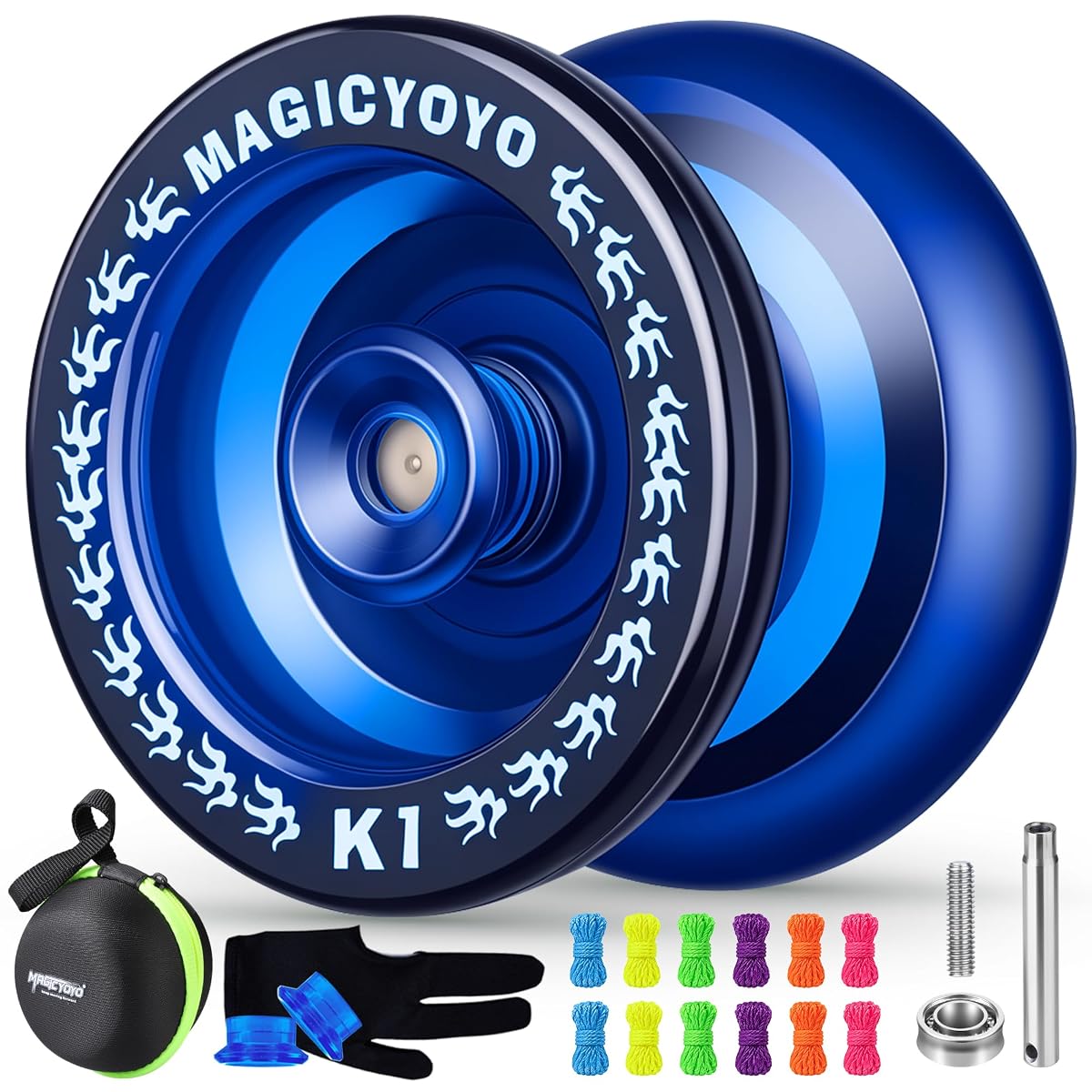 MAGICYOYO Responsive YoYo K1-Plus with Yoyo Sack + 3 Strings and Yo-Yo Glove