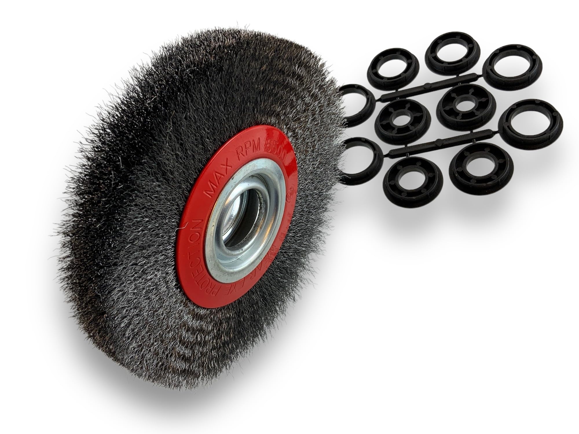 Kibros Brosse circ. touret ACIER fil dur Ø 175 mm 2 rangs