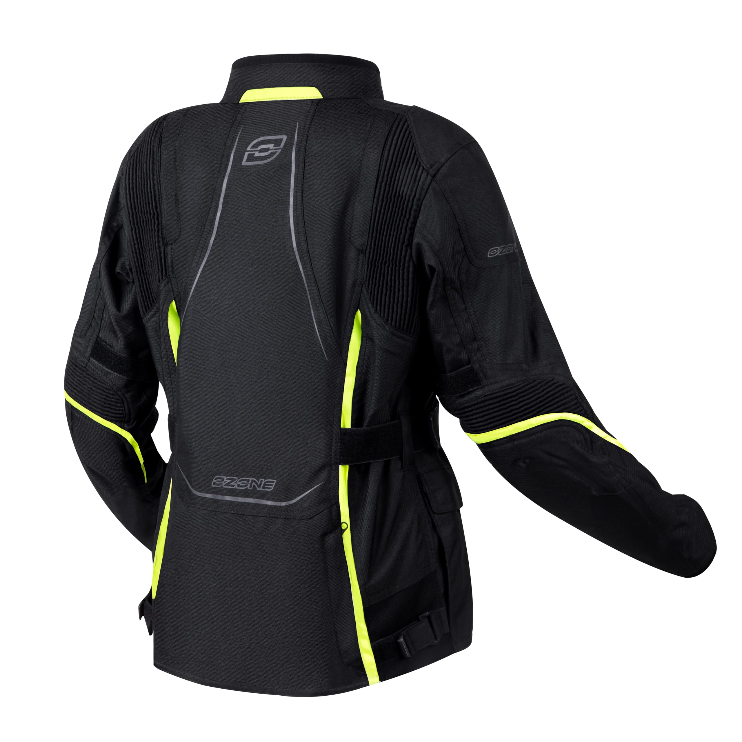 Ozone Sahara Lady Veste de moto textile pour femmes Protections coudes et épaules Membrane Reissa 10 canaux d'aération Éléments réfléchissants Poches
