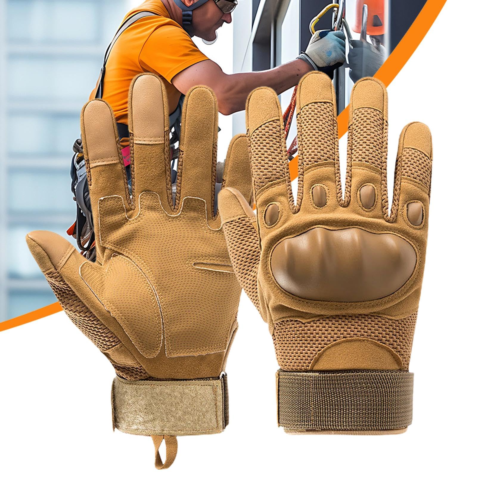 Guanti Da Lavoro Uomo In Pelle Con Touchscreen - Antiabrasione E Antispine Per Giardinaggio - Foto 14