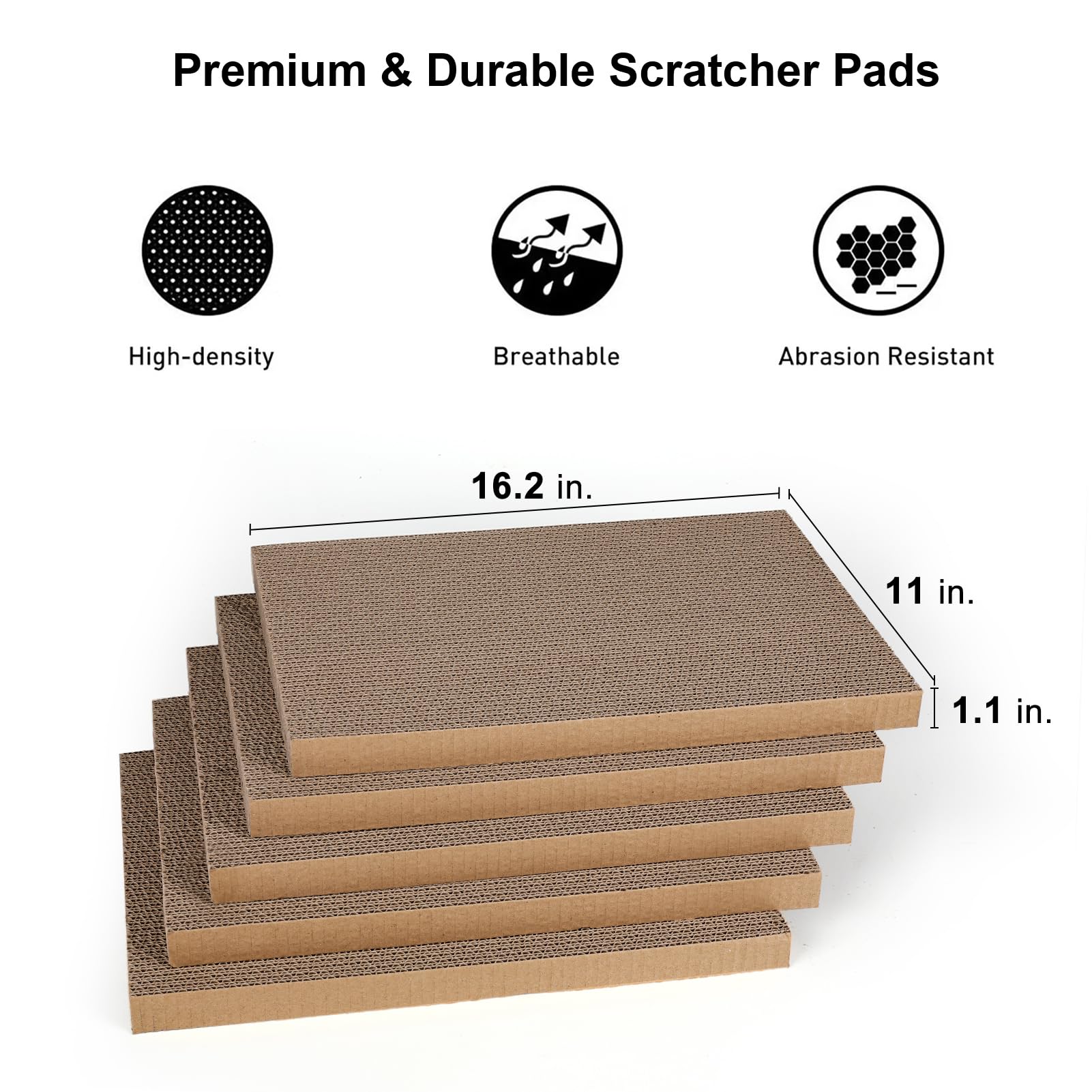 Cat Scratcher, 3 PCS Cardboard Cat Scratcher, Wider Cat