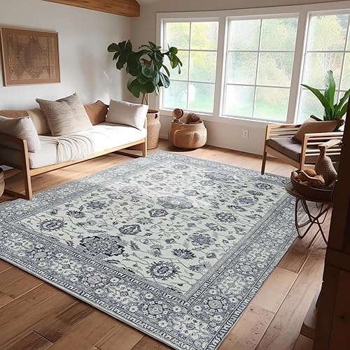 ILANGO Alfombras Corredor Antideslizantes para Pasillo, 5'x7' pies Estilo Desgastado Tradicional para Cocina Lavable, Alfombra Corredor Tapete de