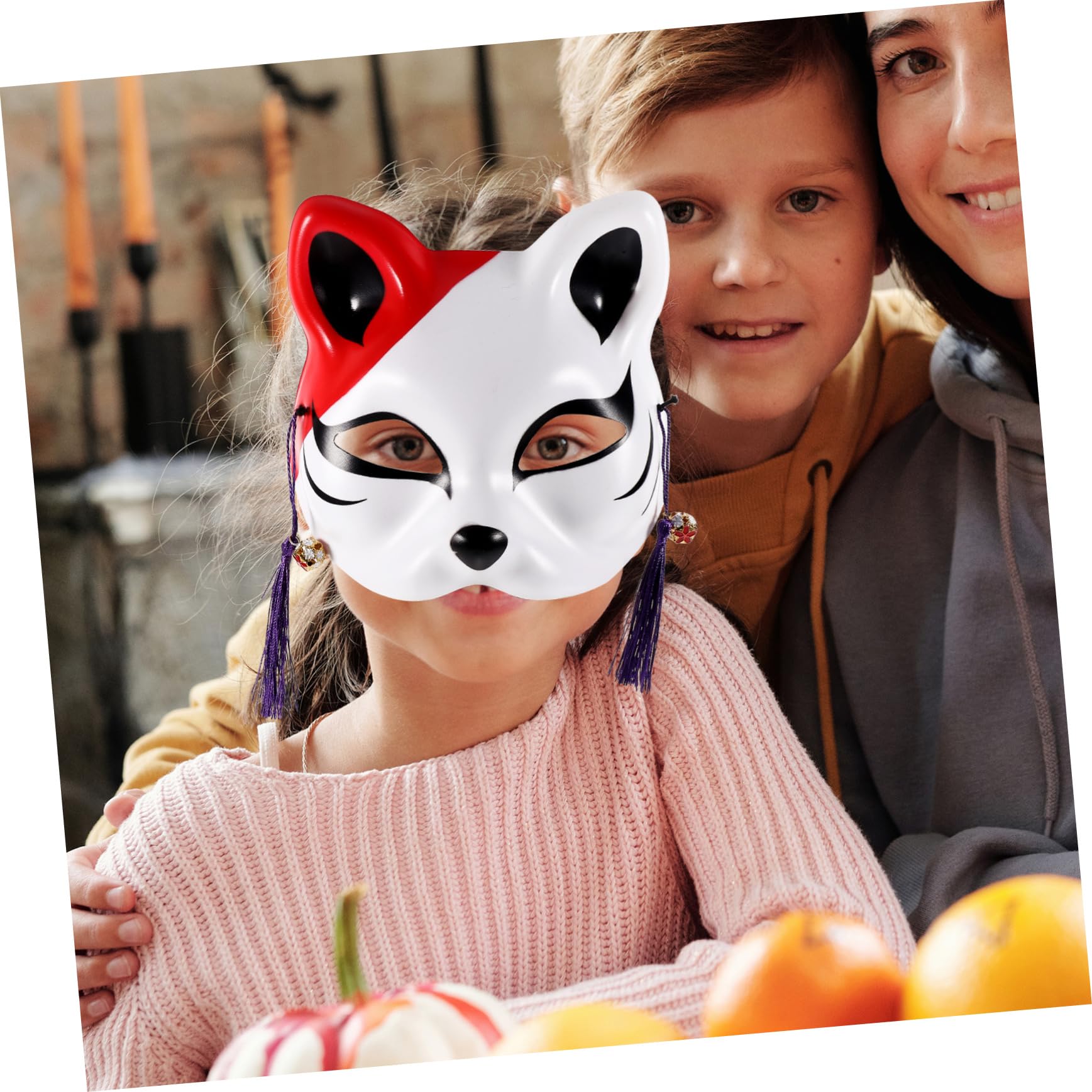 Alasum 8pezzi Maschera Mezza Faccia Da Gatto Per Feste e Cosplay Da Comoda e Decorativa Perfetta Per Eventi e Celebrazioni