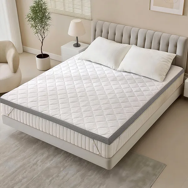 Extra Firm Mattress Topper Short Queen Size, 3 Inch High-Density Foam Bed Topper for Extra Support, Pain Relieving Foam Mattress Pad with Removable Cover, No Smell, CertiPUR-US Certified, 75" x 60"