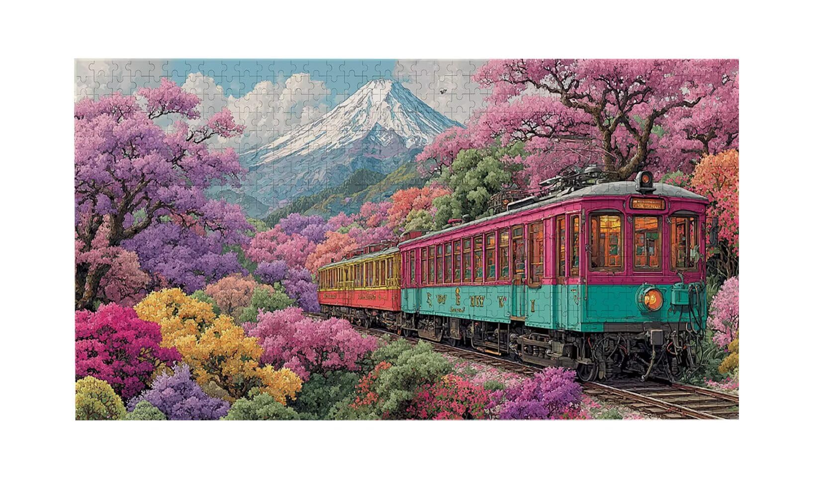 Puzzle dla dorosłych 1100 elementów, puzzle pociągów górskich, puzzle dla dorosłych klasyczne i od 14 lat junior, rodzinne puzzle rozrywka w domu prezent 87x42cm l-839