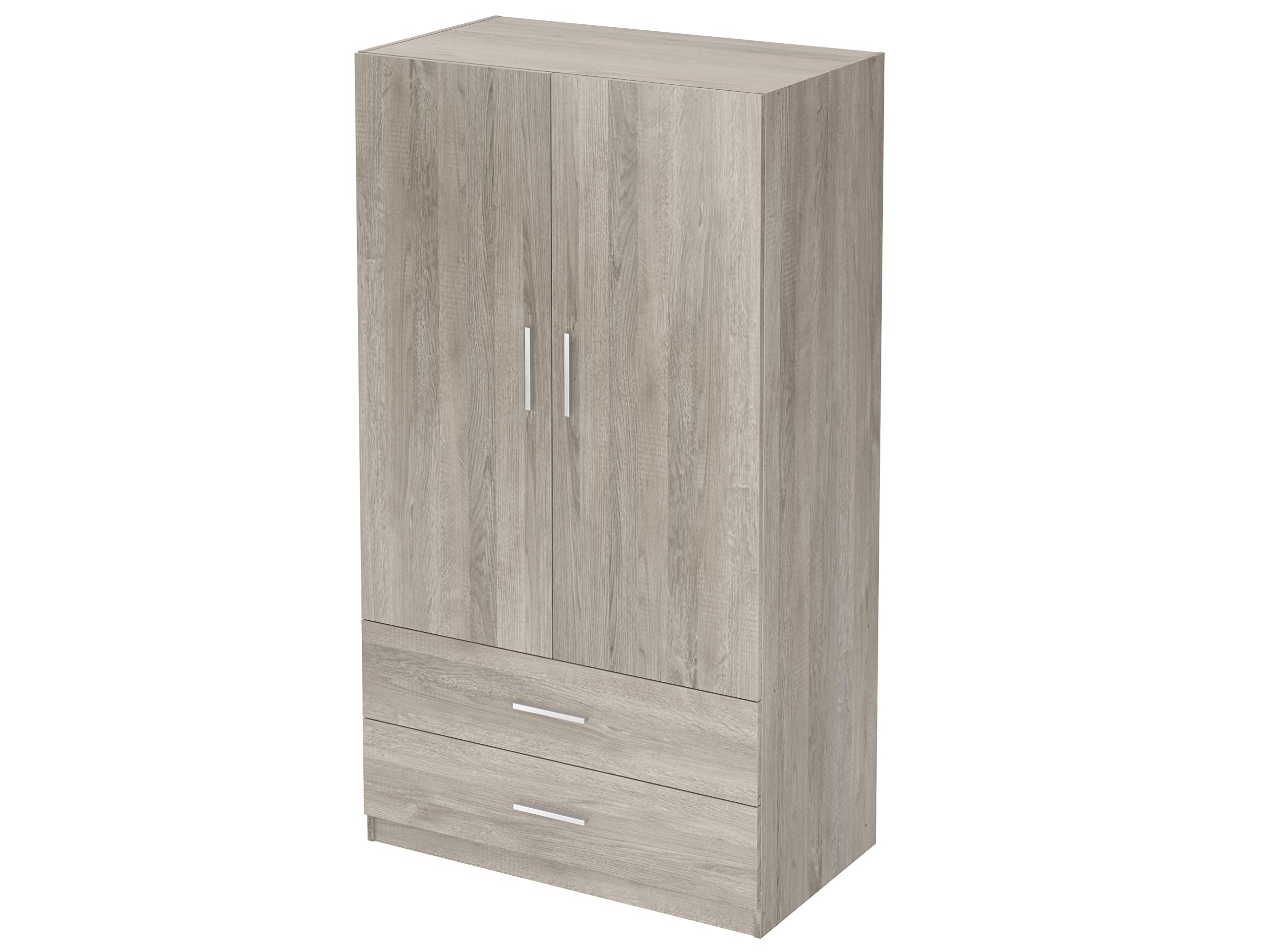 Vina 34 Inch Accent Storage Trunk Set of 2, Faux Leather, Cream Wood, Brown By Casagear Home