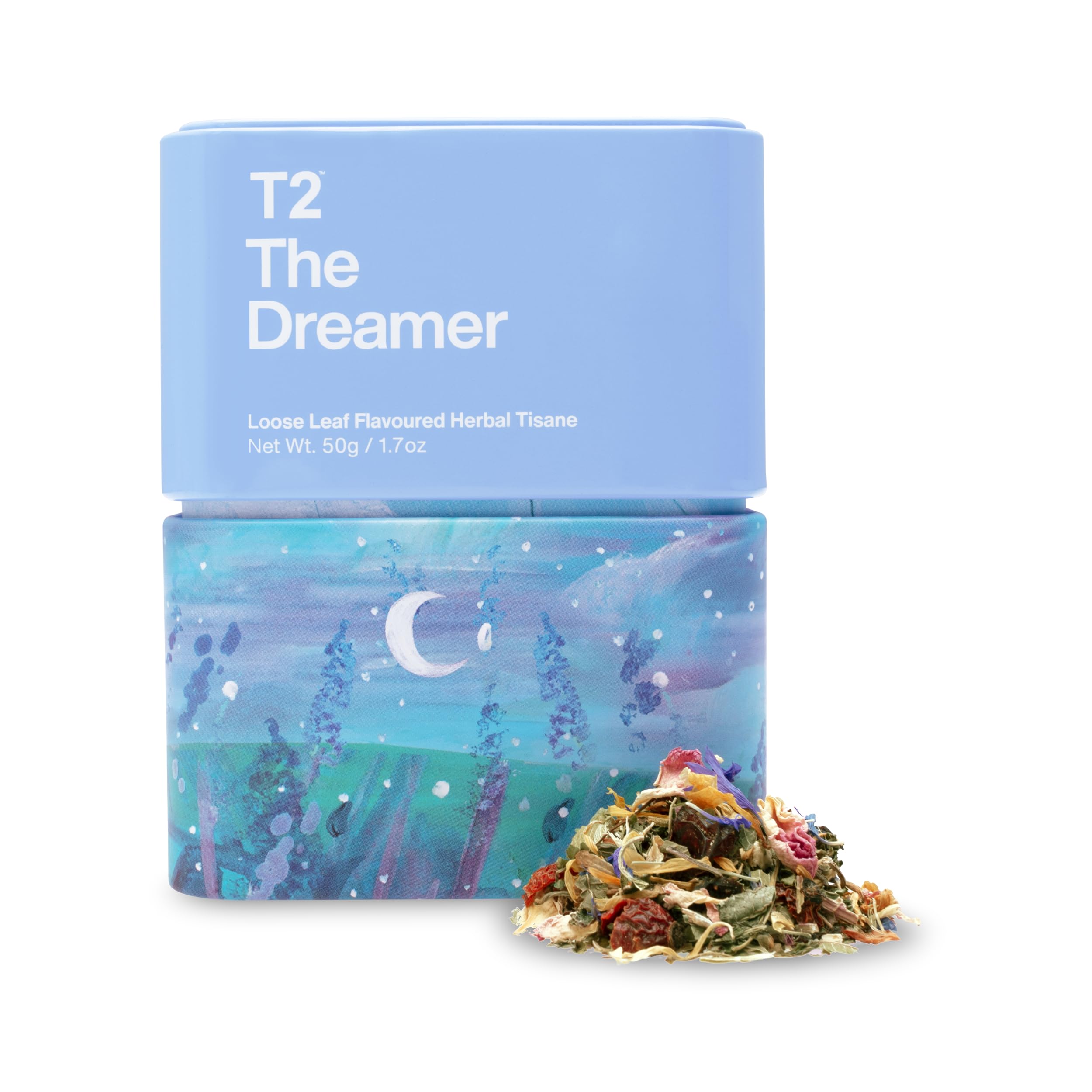 T2 Tea The Dreamer Herbal Tea, Loose Leaf Herbal Tisane in T2 Icon Tin, 50 g