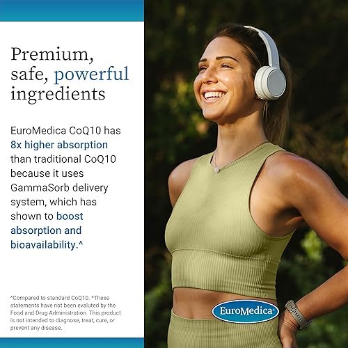 Miniatura 5 de EuroMedica CoQ10 100 mg - Suplemento de apoyo de energía celular - Suplemento masticable CoQ10 de mayor absorción - Suplemento nutricional para