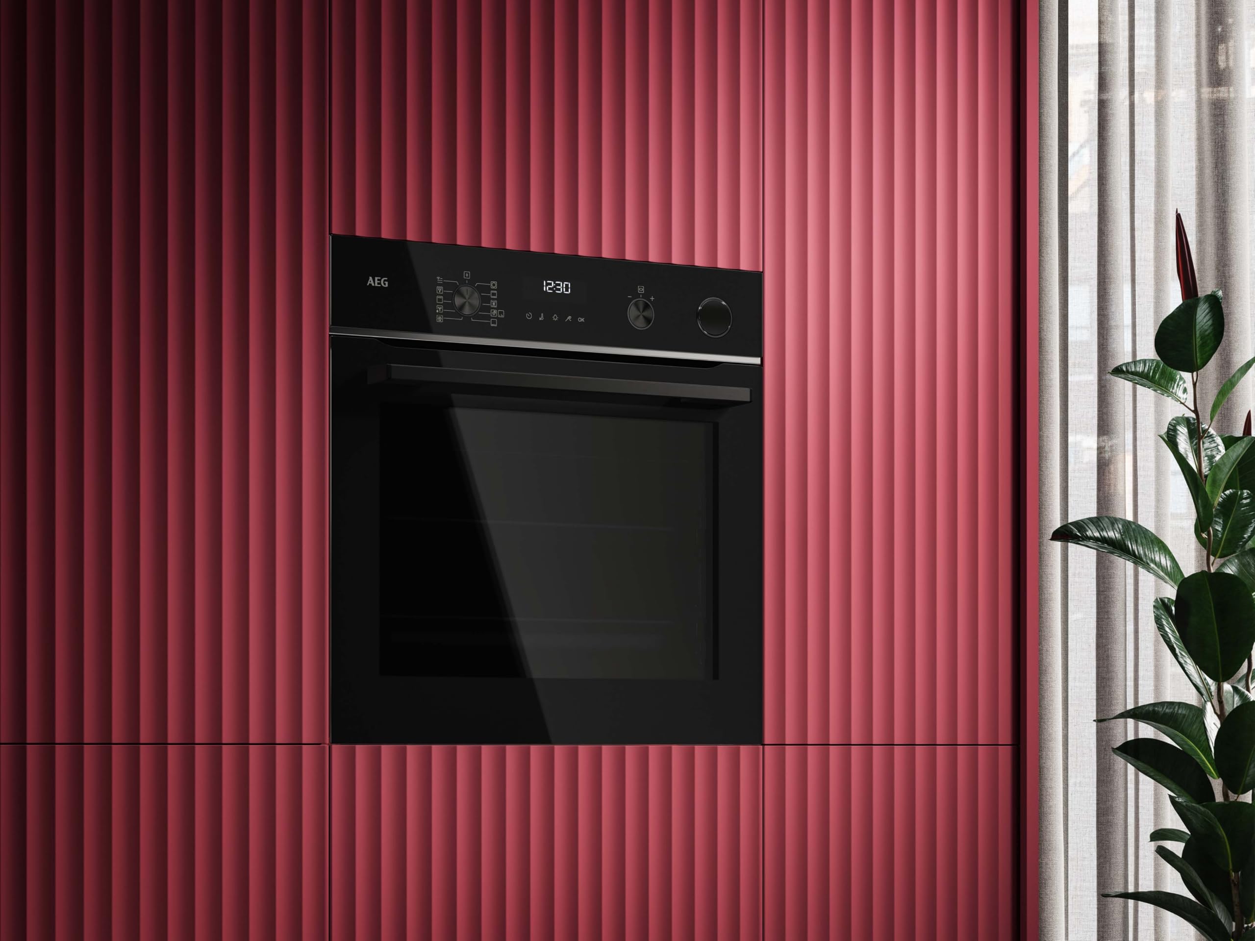 AEG TR6PB50WSB Einbaubackofen Serie 6 LED-Touchdisplay Pyrolyse Selbstreinigung 25% Dampfunterstützung Kerntemperatursensor
