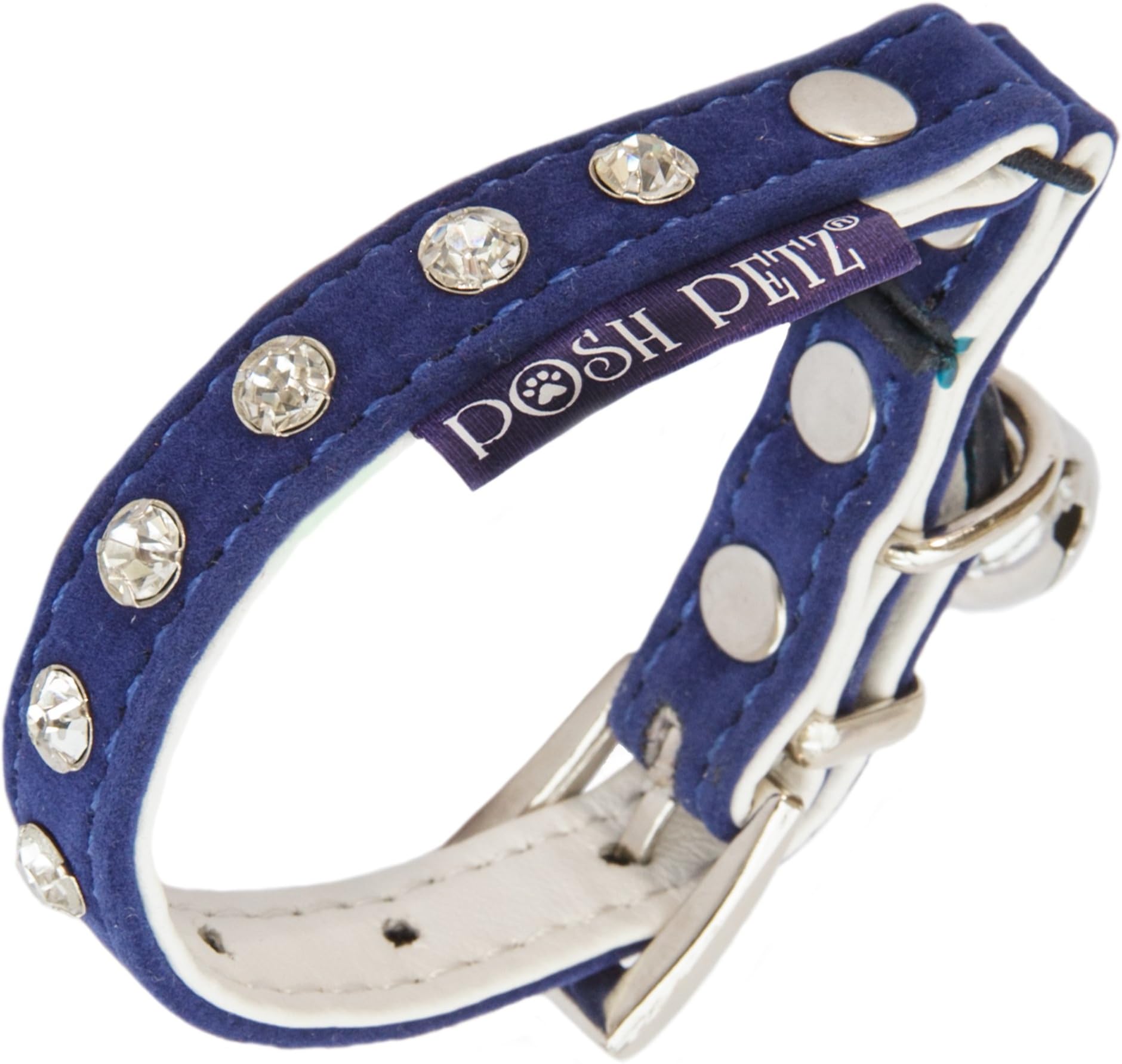 Cute Velvet Diamante KITTEN Collar - Royal Blue
