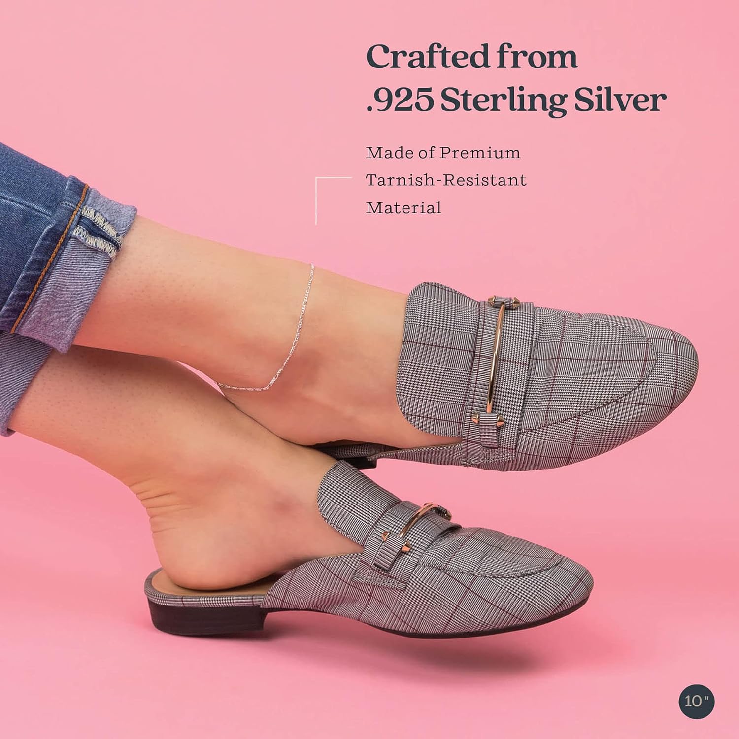 KEZEF 18k 2mm Gold Plated 925 Sterling Silver Necklace Chains Italian Figaro 14"-42" Gold Necklace Chain Sterling Silver Necklace for Women Mens Necklace Chain - Image 3