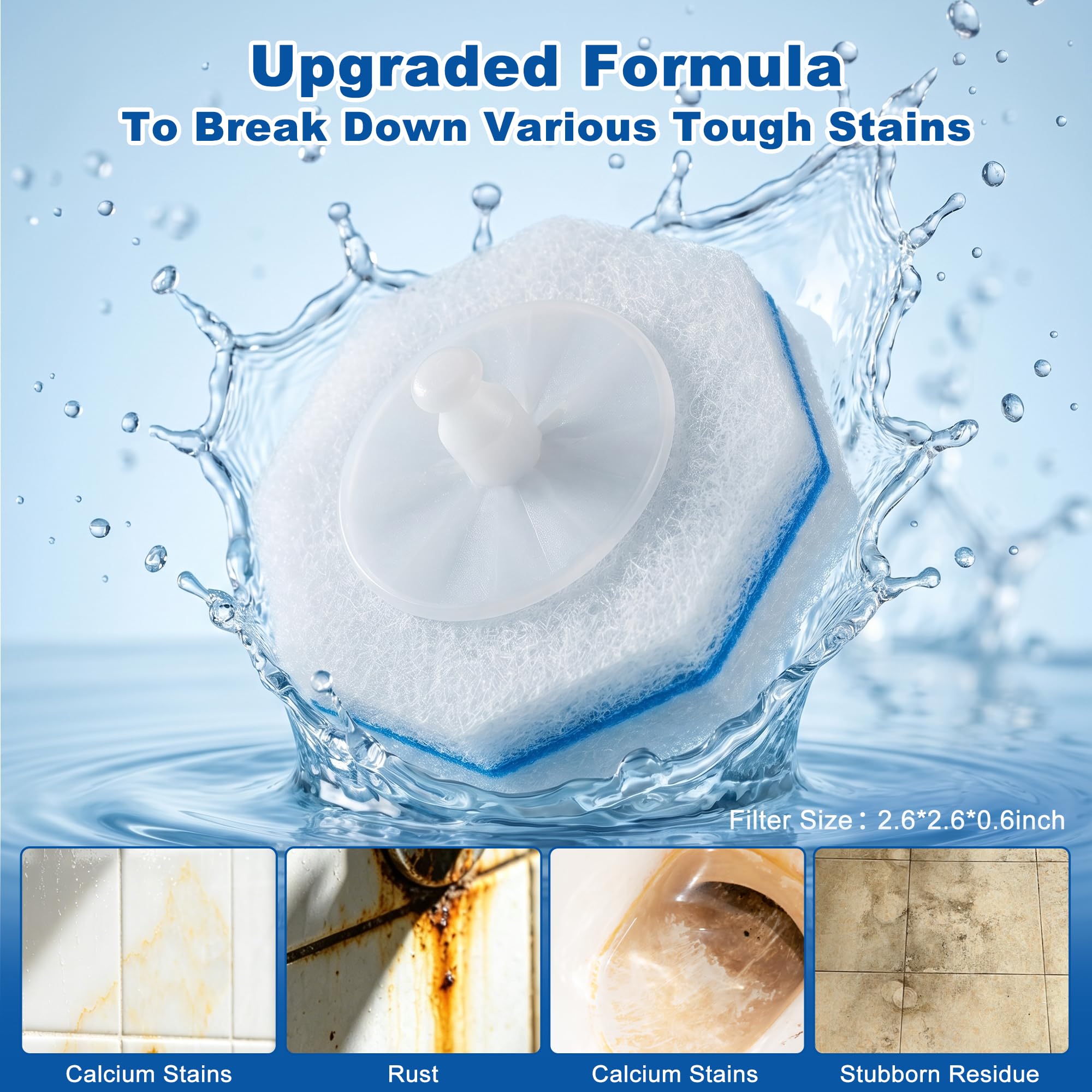 55 cuscinetti di ricambio per WC compatibili con Clorox Wand, schiuma