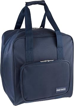 Hobby Gift Overlocker Serger Machine Storage Travel Bag- Polyester Padded Carrying Bag - Pockets for Extra Accessories Storage d/w/h 39 x 32 x 36cm, Navy