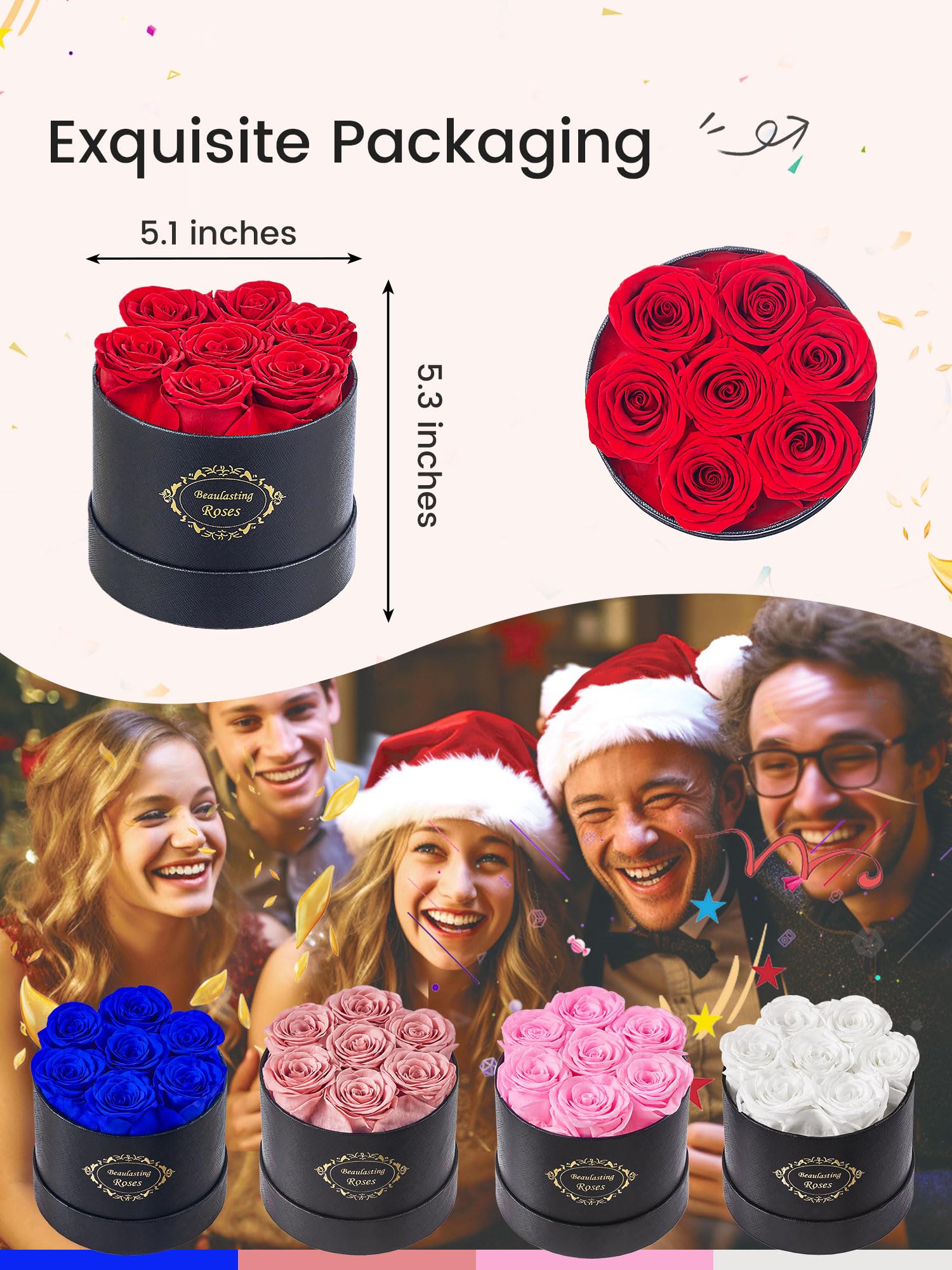 Beaulasting Long Lasting Preserved Roses in a Box Last a Year