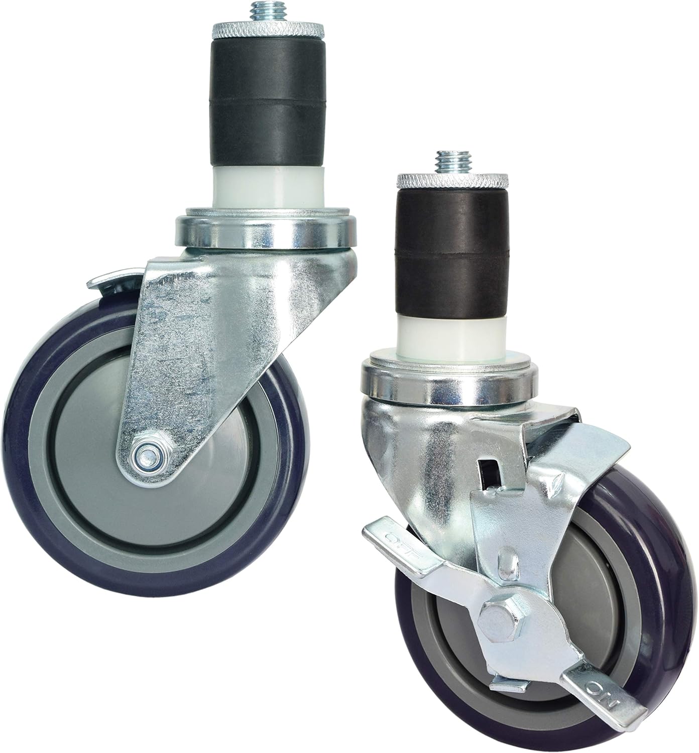 Exclusive Discount 80% Offer MySit 4 inch Work Table Caster Wheels for Commercial Kitchen Prep Tables, Expanding Stem Casters Set of 4 with Locking Brakes Fit Both 1-1/2 and 1-5/8 Leg Tube Adapter for Stainless Steel Worktable Best Deal 🛒 MySit 4 inch Work Table Caster Wheels for Commercial Kitchen Prep Tables, Expanding Stem Casters Set of 4 with Locking Brakes Fit Both 1-1/2 and 1-5/8 Leg Tube Adapter for Stainless Steel Worktable