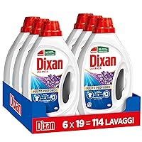 Dixan Liquido Lavanda Detersivo Lavatrice (6 confezioni da 19 Lavaggi)