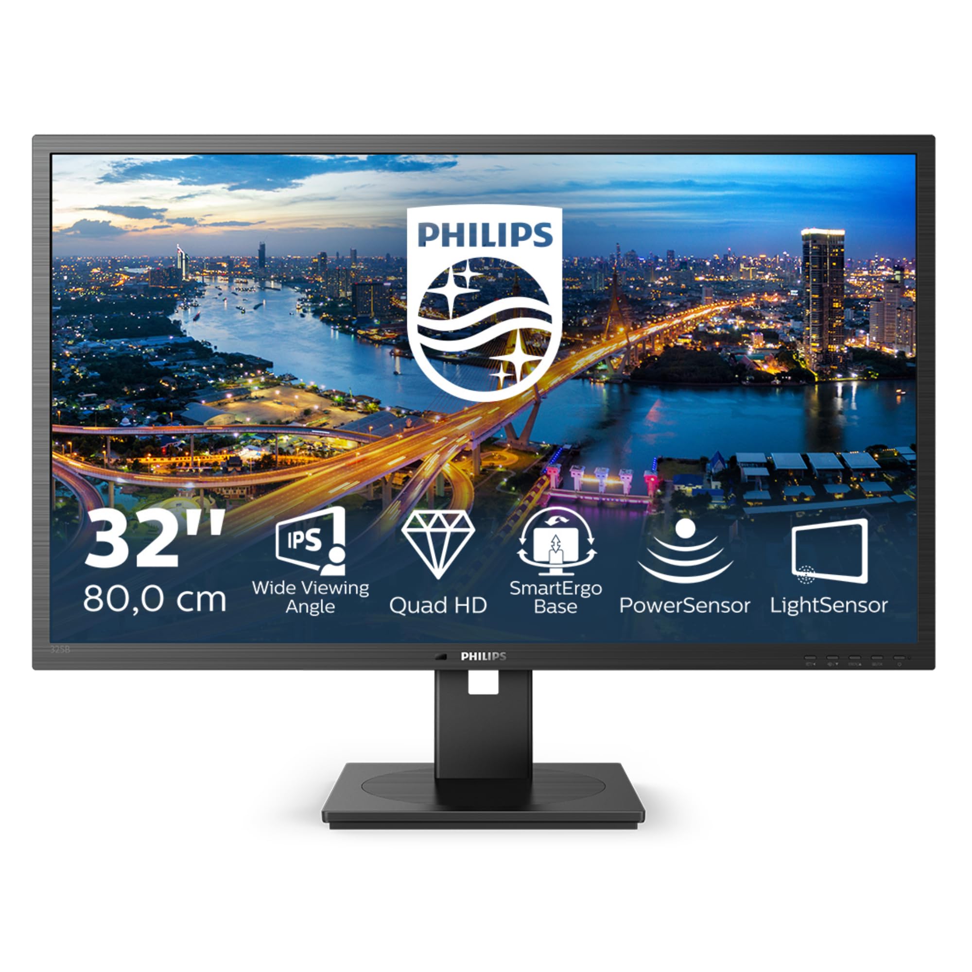 Philips B Line 325B1L/00 computer monitor 80 cm (31.5) 2560 x 1440 pixels 2K Ultra HD LCD Black