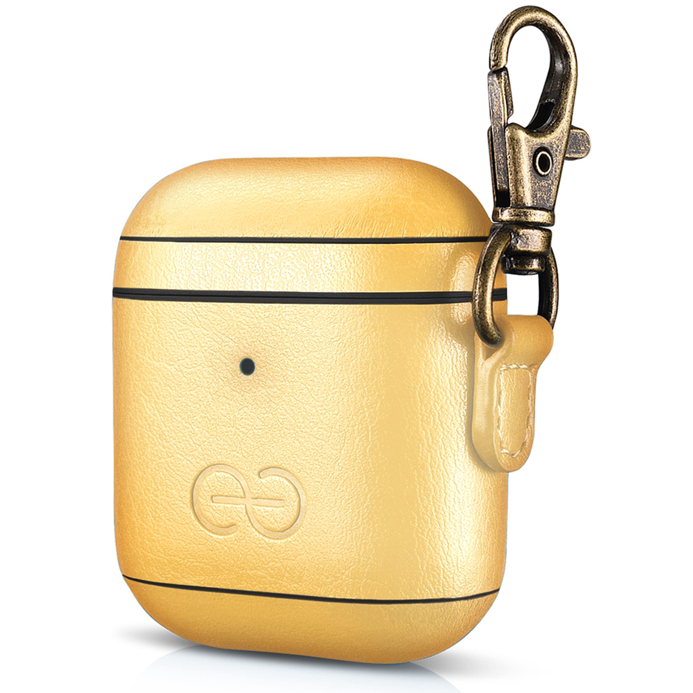 Dreem Om Case Cover with Keychain Clip Compatible with AirPods 4 for Apple AirPods 4th Generation, Vegan Leather AirPod Case for Men & Women, Luxury Earbuds Accessory for iPhone - Caramel — view 98